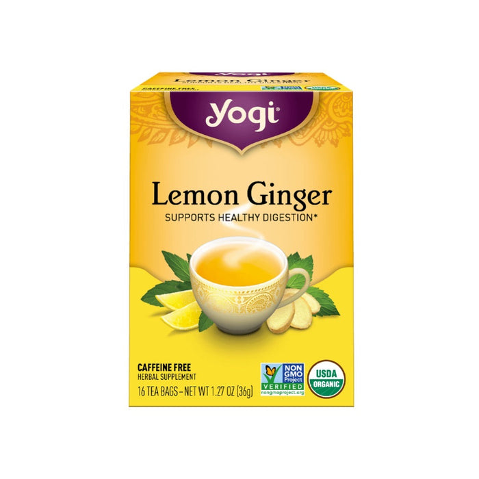 YOGI TEA Herbal Tea Bags Lemon Ginger 16 Tea Bags 1 Pack