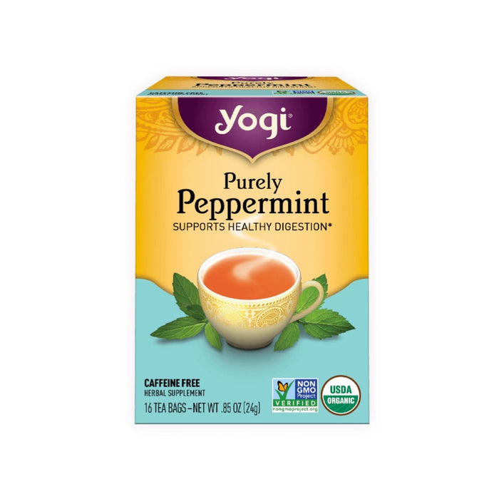 YOGI TEA Herbal Tea Bags Purely Peppermint 16 Tea Bags 1 Pack