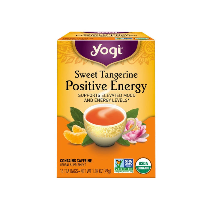 YOGI TEA Herbal Tea Bags Sweet Tangerine Positive Energy 16 Tea Bags 1 Pack