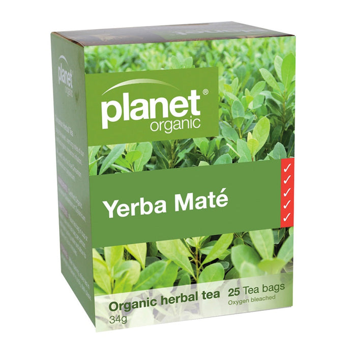 PLANET ORGANIC Yerba Mate Herbal Tea 25 Bags 1 Box