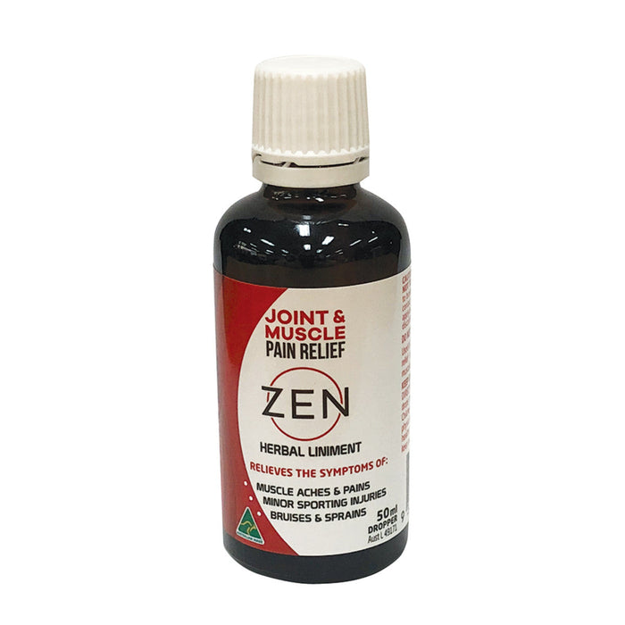 Zen Therapeutics Joint & Muscle Pain Relief Herbal Liniment Dropper 50ml or Spray 100ml 50ml Dropper