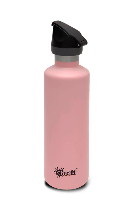CHEEKI Stainless Steel Bottle Insulated Sports Lid 600ml Pink