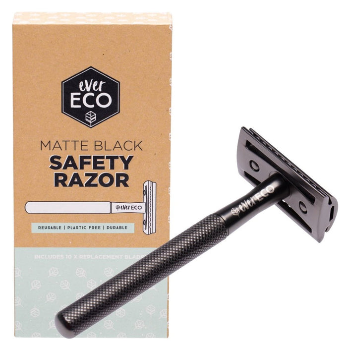 Ever Eco Safety Razor Includes 10 Replacement Blades EVER ECO Safety Razor Matte Black