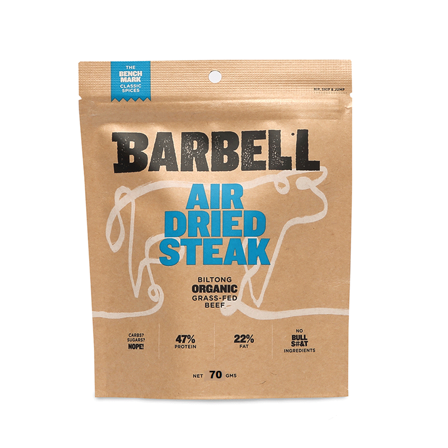 BARBELL FOODS Air Dried Steak The Benchmark 70g — Australian Organic