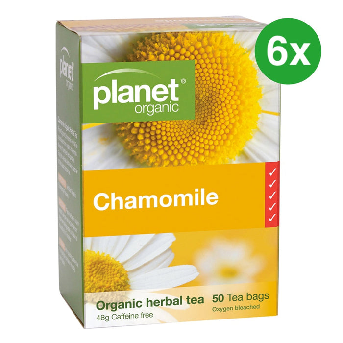 PLANET ORGANIC Chamomile Herbal Tea 50 Bags 6 Boxes (Extra 5% Off)