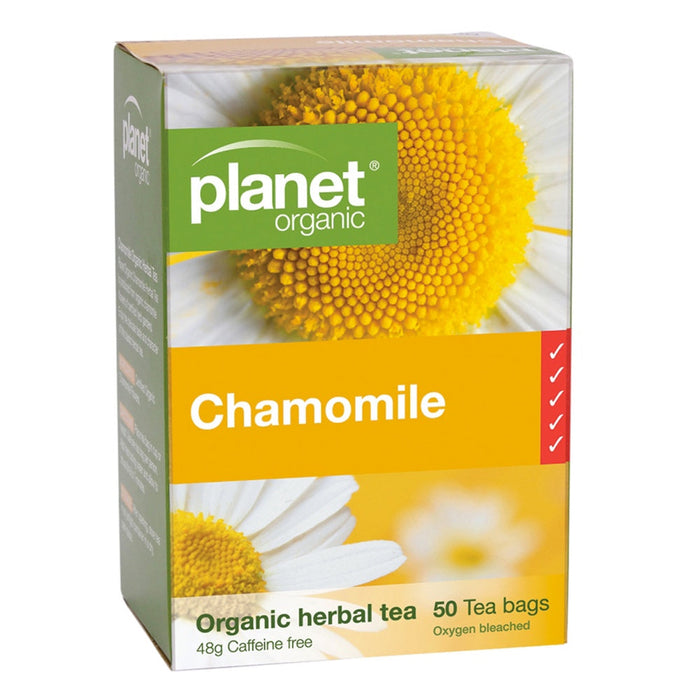PLANET ORGANIC Chamomile Herbal Tea 50 Bags 1 Box