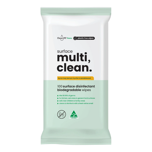 CLEANLIFE Surface Multi Clean Wipes 100pk - front of pack