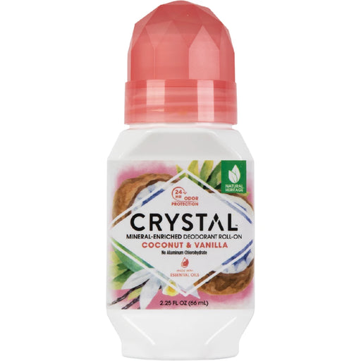 CRYSTAL Roll-On Deodorant Coconut & Vanilla 66ml - front of pack