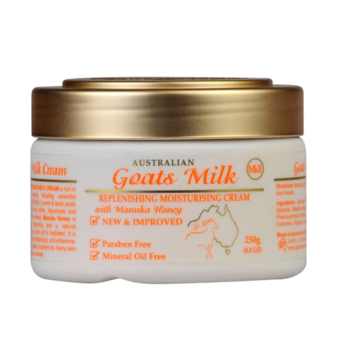 AUSTRALIAN CREAMS MKII Replenishing Goats Milk with Manuka Honey Moisturising Cream 250g
