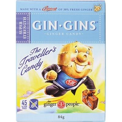 THE GINGER PEOPLE Gin Gins Ginger Candy Super Strength 84g 1 Box