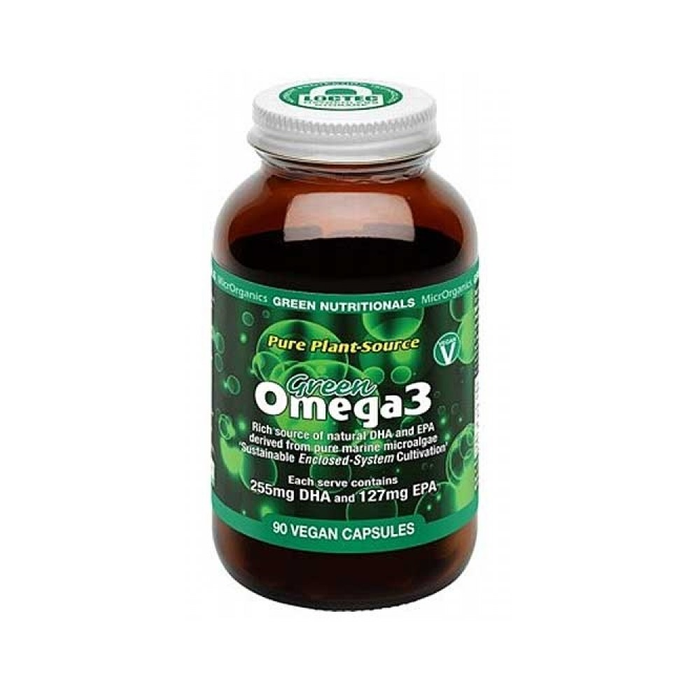 GREEN NUTRITIONALS Green Omega3 Vegan Capsules 127mg 90 Veg Capsules