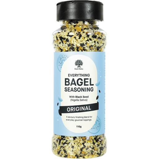 HAB SHIFA Everything Bagel Seasoning with Black Seed Original 110g front of jar
