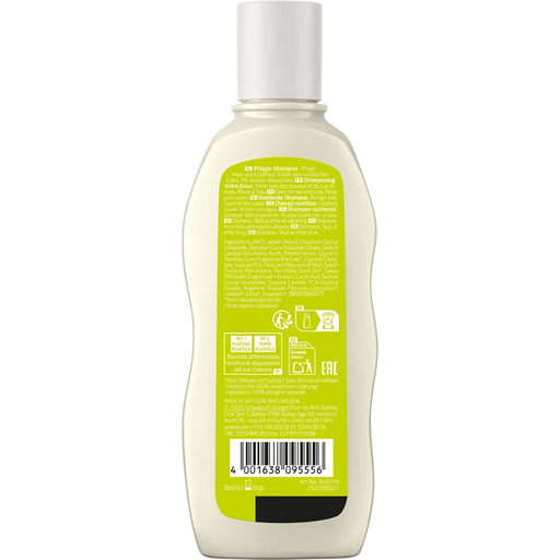 WELEDA Gentle & Mild Shampoo Millet 190ml back of bottle with ingredients