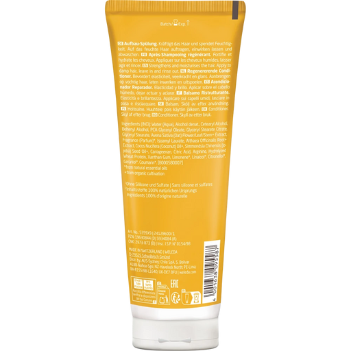 WELEDA Replenish & Care Conditioner Oat 200ml back of bottle with ingredients