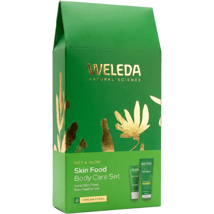 WELEDA Gift & Glow Skin Food Body Care Set 2pk gift box front