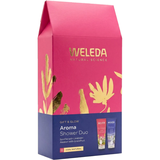 WELEDA Gift & Glow Aroma Shower Duo 2pk gift box front