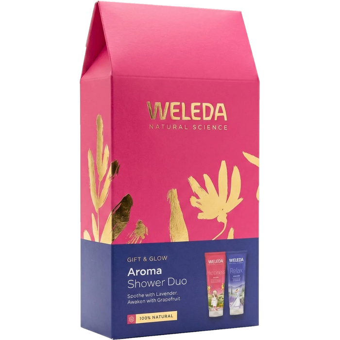 WELEDA Gift & Glow Aroma Shower Duo 2pk gift box front