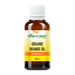 Nature's Shield Organic Orange Essential Oil 50ml in amber glass bottle - front of pack