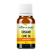Nature's Shield Organic Lime Essential Oil 25ml in amber glass bottle - front of pack