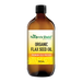 Nature's Shield Organic Flax Seed Oil 500ml in amber glass bottle - front of pack