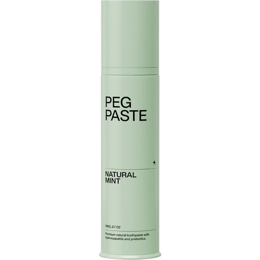 PEG PASTE Natural Toothpaste with Hydroxyapatite Natural Mint 190g - front of pack