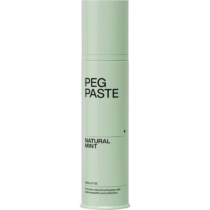 PEG PASTE Natural Toothpaste with Hydroxyapatite Natural Mint 190g - front of pack