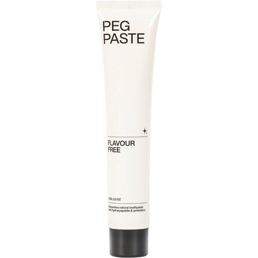 PEG PASTE Natural Toothpaste with Hydroxyapatite Flavour Free 100g - front of pack