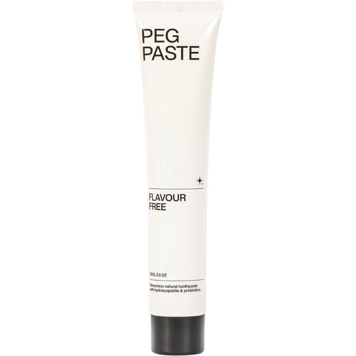 PEG PASTE Natural Toothpaste with Hydroxyapatite Flavour Free 100g - front of pack