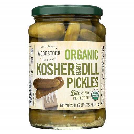 Woodstock Organic Kosher Baby Dill Pickles 