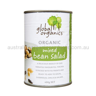 Global Organics Beans Mixed Bean Salad Organic (canned) 400g