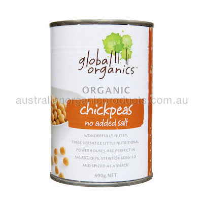 Global Organics Chick Peas No Added Salt Organic (canned) 400g