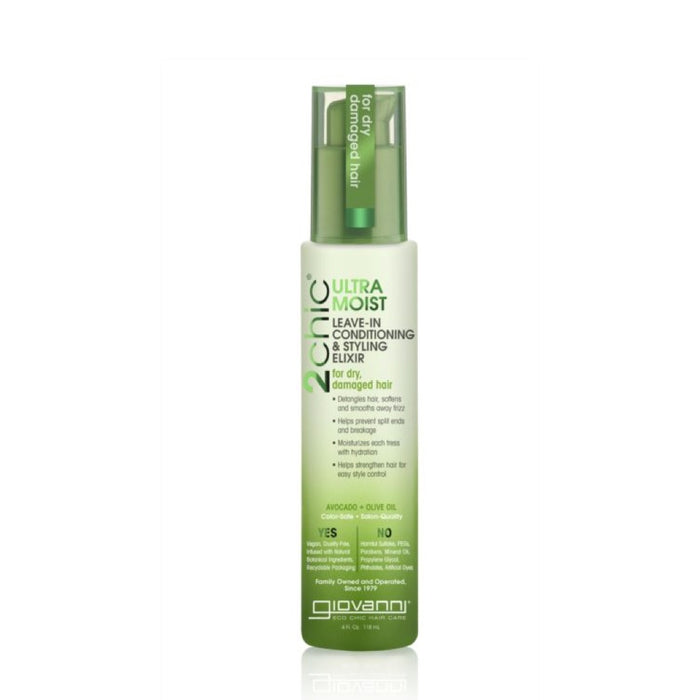 GIOVANNI Organic Leave-in Conditioner 2chic Ultra-Moist Dry, Damaged Hair 118ml