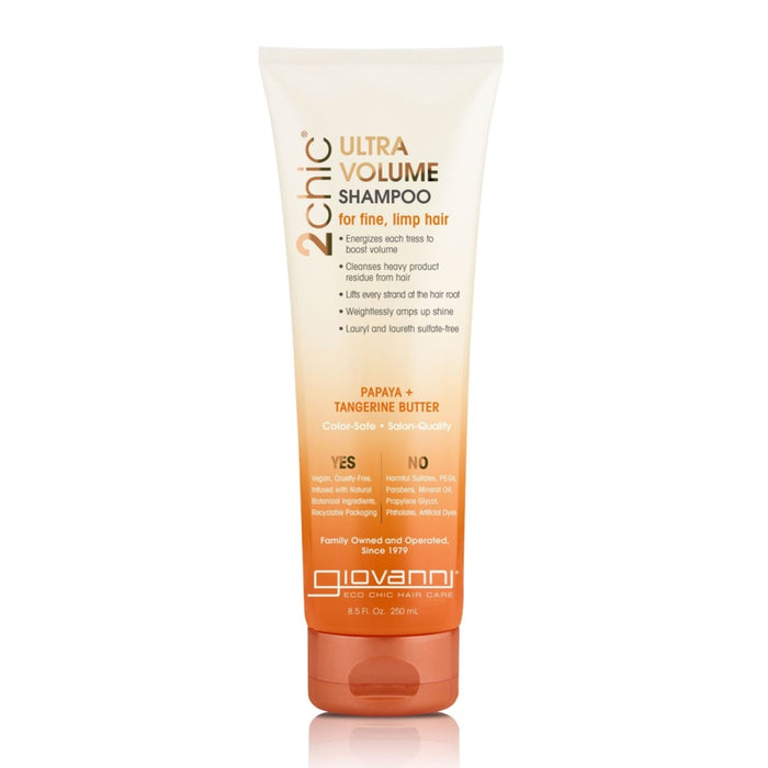 GIOVANNI Organic Shampoo 2chic Ultra-Volume Fine Limp Hair 250ml
