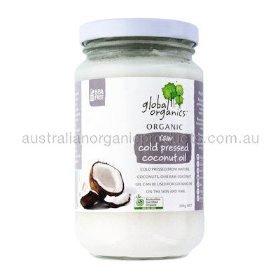 Global Organics Coconut Oil Raw Cold Pressed Organic 300g