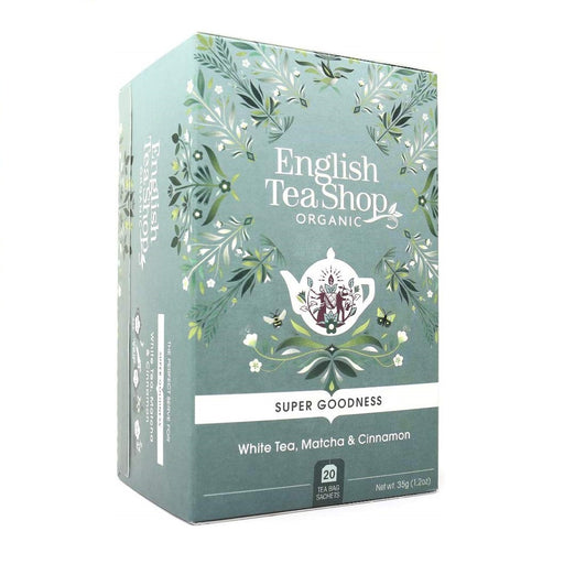 English Tea Shop Organic White Tea, Matcha & Cinnamon Teabags