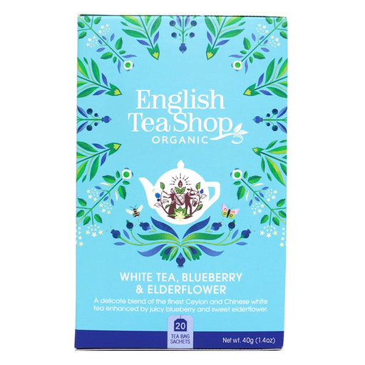 English Tea Shop Organic White Tea Blueberry & Elderflower Teabags