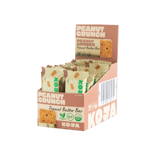 Koja Natural Peanut Butter Bar Peanut Crunch - 16x30g