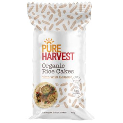 PURE HARVEST Organic Rice Cakes Sesame 150g