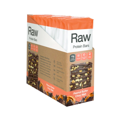 Amazonia Raw Protein Bar Peanut Butter Choc Melt 40g x 10 Display