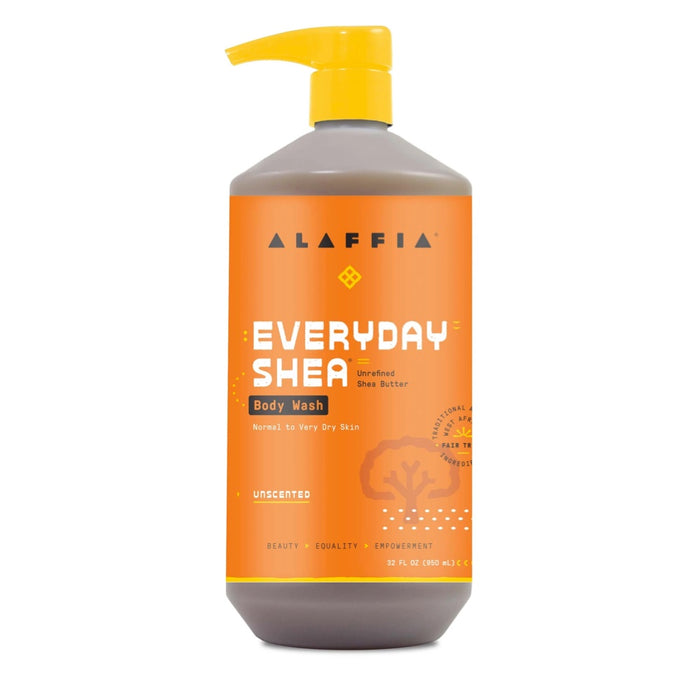 ALAFFIA Everyday Shea Organic Body Wash Unscented 950ml