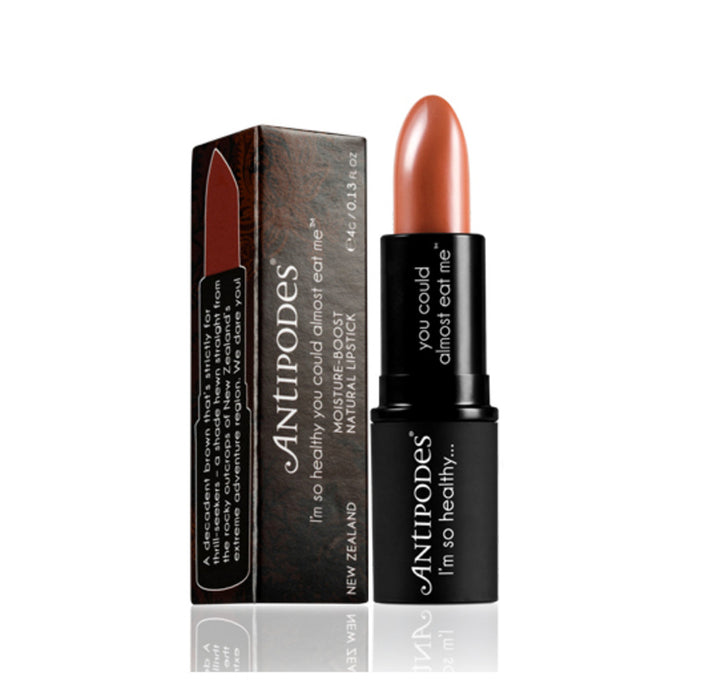 Antipodes Organic Moisture-Boost Natural Lipstick Queenstown Hot Chocolate 4g
