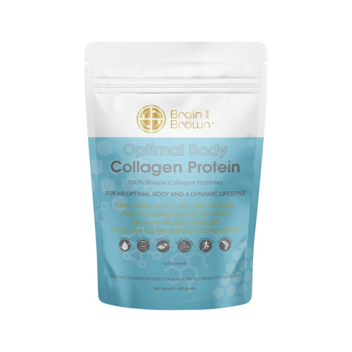 Brain and Brawn Optimal Body Collagen Protein (100% Bovine Collagen Peptides) Unflavoured 300g