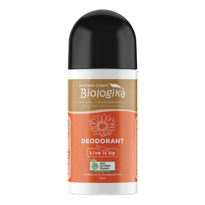 BIOLOGIKA Organic Deodorant Roll On Live It Up