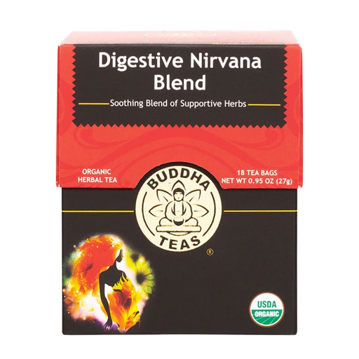 BUDDHA TEAS Organic Herbal Tea Bags Digestive Nirvana Blend - 18 Bags