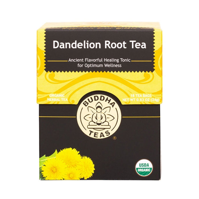 BUDDHA TEAS Organic Herbal Dandelion Root Tea - 18 Tea Bags