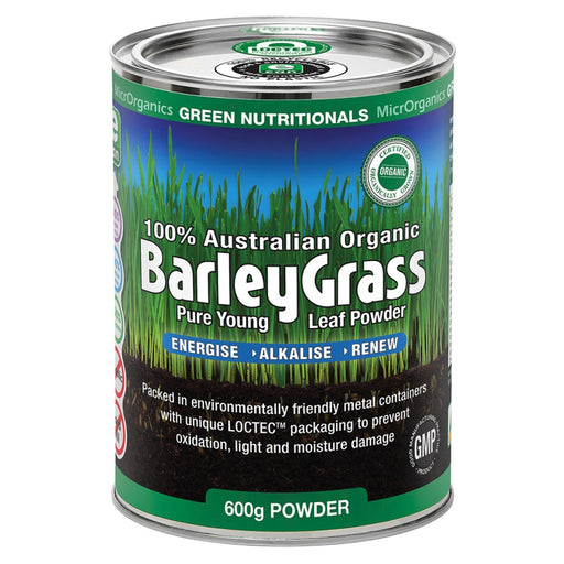 MicrOrganics Green Nutritionals Organic Australian BarleyGrass 600g Powder