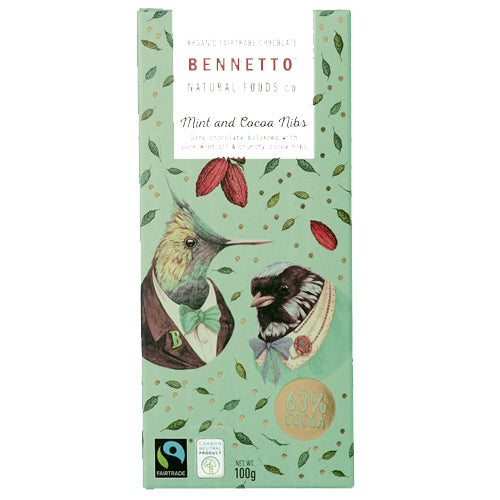 Bennetto Mint Cacao Dark Chocolate 100g