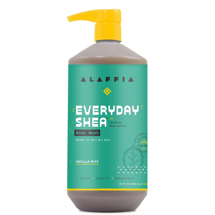 ALAFFIA Everyday Shea Organic Body Wash Vanilla Mint 950ml