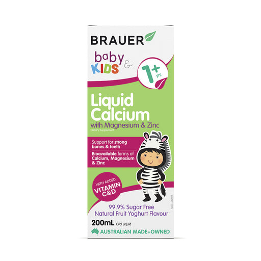 Brauer Baby & Kids 1+ years Liquid Calcium with Magnesium & Zinc 