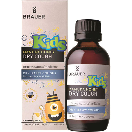 Brauer Kids 2+ years Manuka Honey Dry Cough 